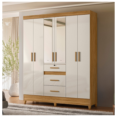Guarda Roupa Casal Itatiba 6 Portas Freijó Off White Cod 683.014 Guarda Roupa Casal Itatiba 6 Portas Freijó Off White Cod 683.014